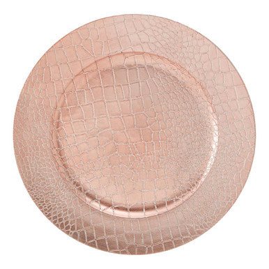 Rose Gold Textured Charger Plate | Dia