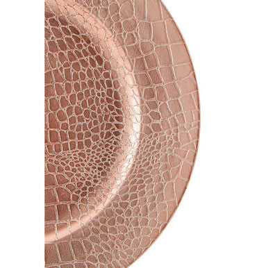 Rose Gold Textured Charger Plate | Dia