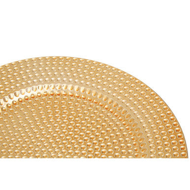 Gold Finish Hammered Effect Charger Plate | Dia