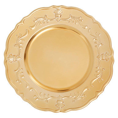 Gold Finish Baroque Charger Plate | Dia