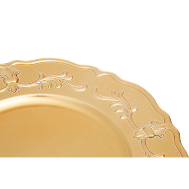 Gold Finish Baroque Charger Plate | Dia