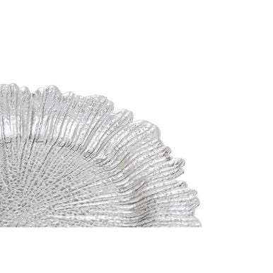 Silver Finish Reef Charger Plate | Dia