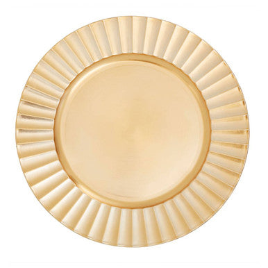 Gold Finish Wave Charger Plate | Dia