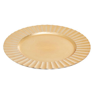 Gold Finish Wave Charger Plate | Dia