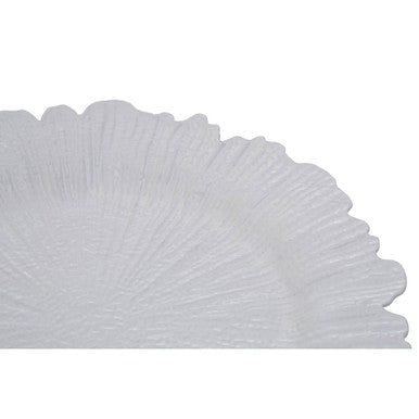 White Finish Reef Charger Plate | Dia