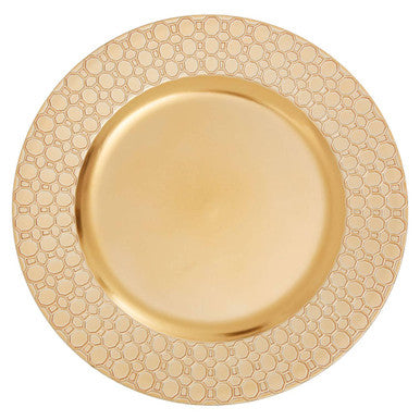 Gold Honeycomb Charger Plate | Dia