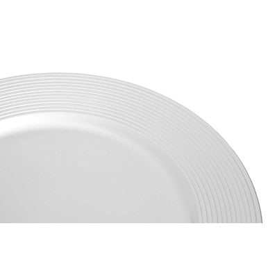 Silver Finish Ribbed Charger Plate | Dia