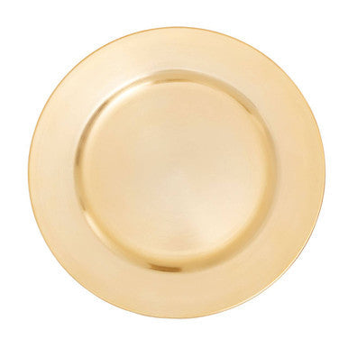 Gold Finish Flat Style Charger Plate | Dia