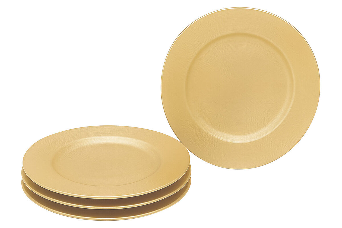 Gold Finish Flat Style Charger Plate | Dia