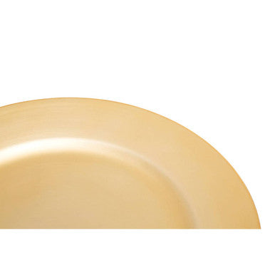 Gold Finish Flat Style Charger Plate | Dia