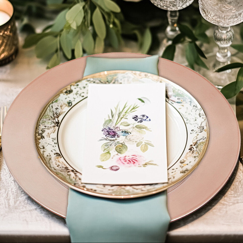 Rose Gold Finish Charger Plate | Dia