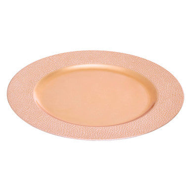 Rose Gold Pebble Effect Charger Plate | Dia