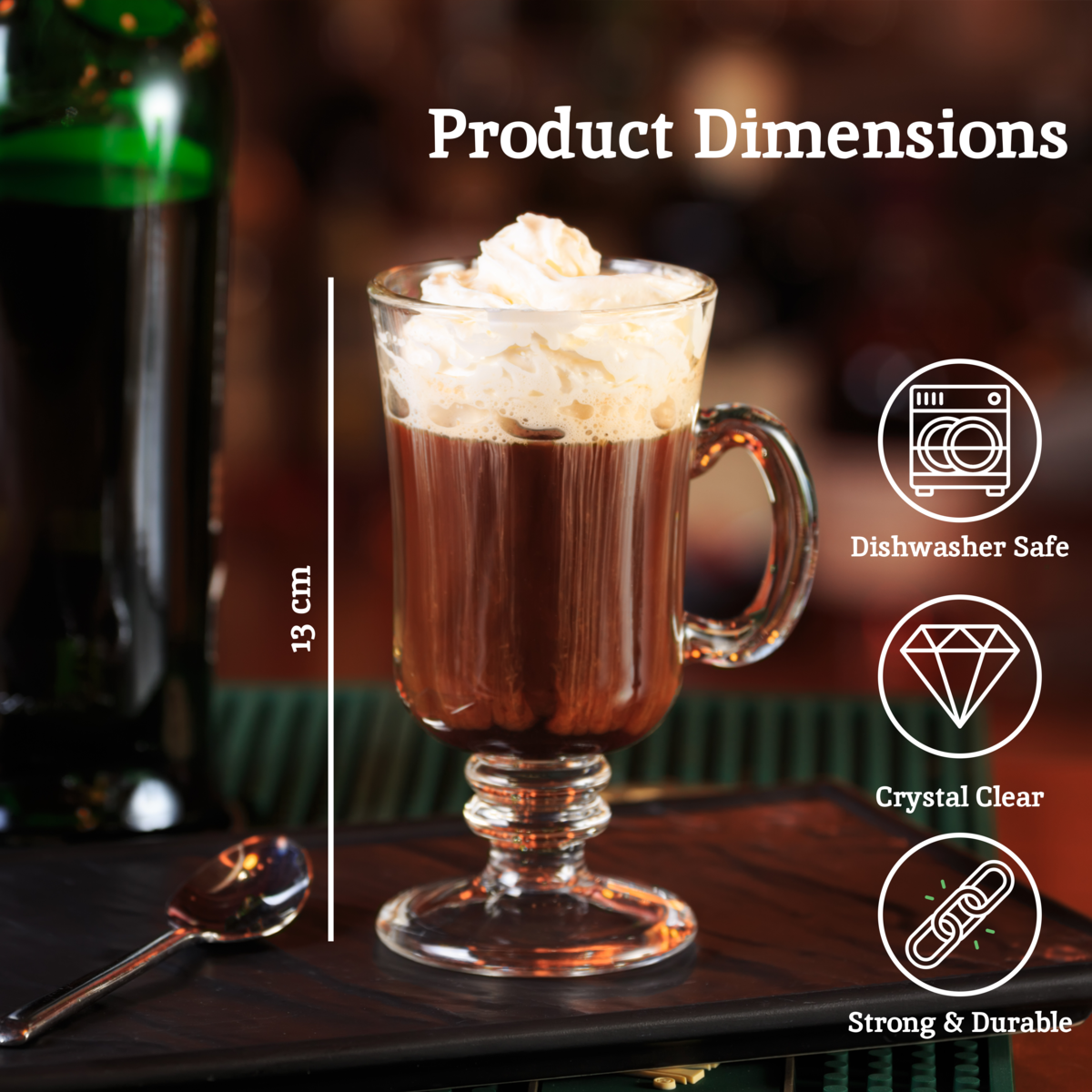 Set of Four Irish Coffee Glasses 240ml | Euri