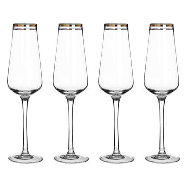 Set of Four Champagne Glasses | Charleston