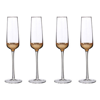 Set of Four Champagne Glasses | Horizon