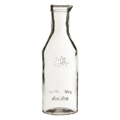 Clear Glass Embossed Pineapple Design 1000Ml Carafe | Dayla