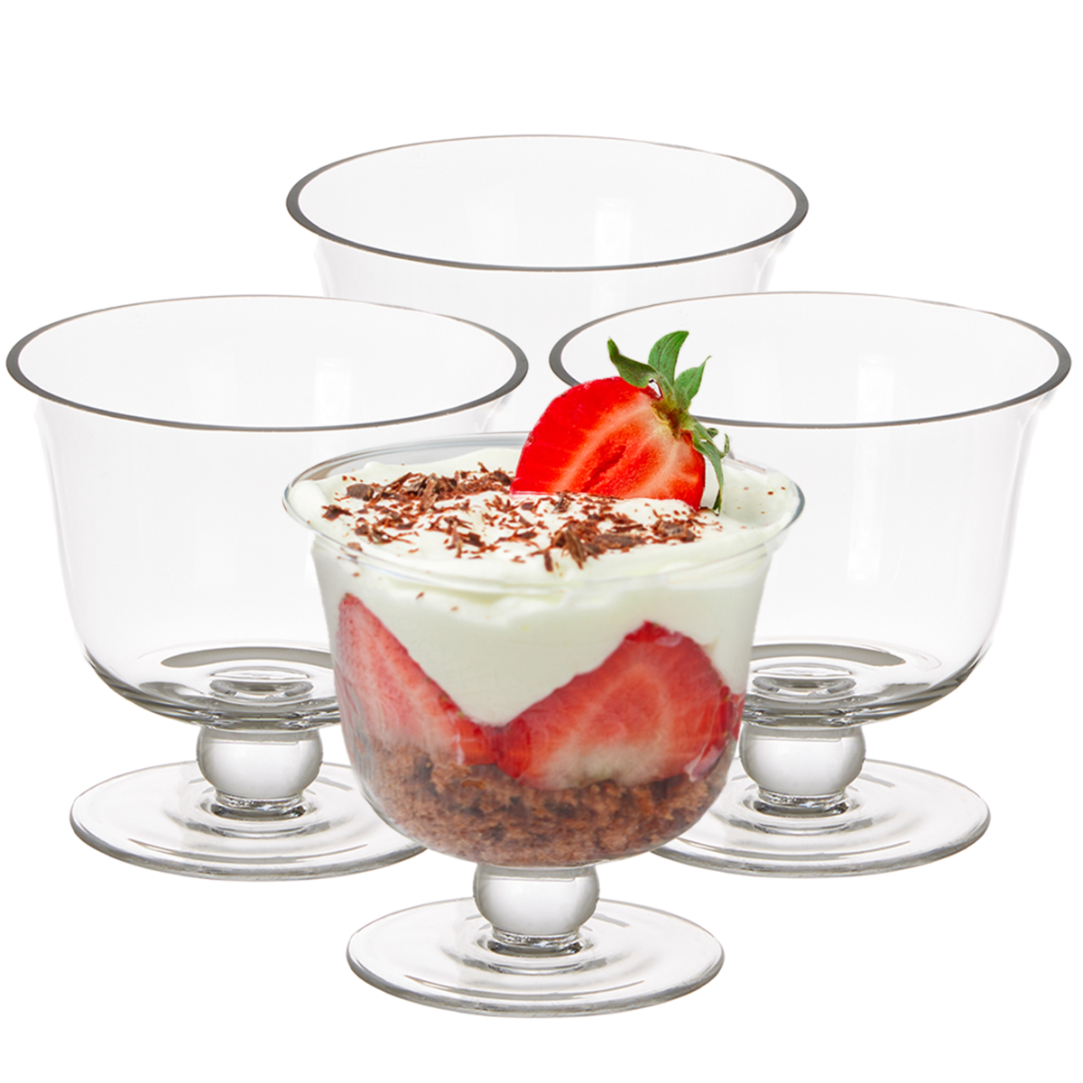 Set of 4 Glass Dessert Bowls | Molly