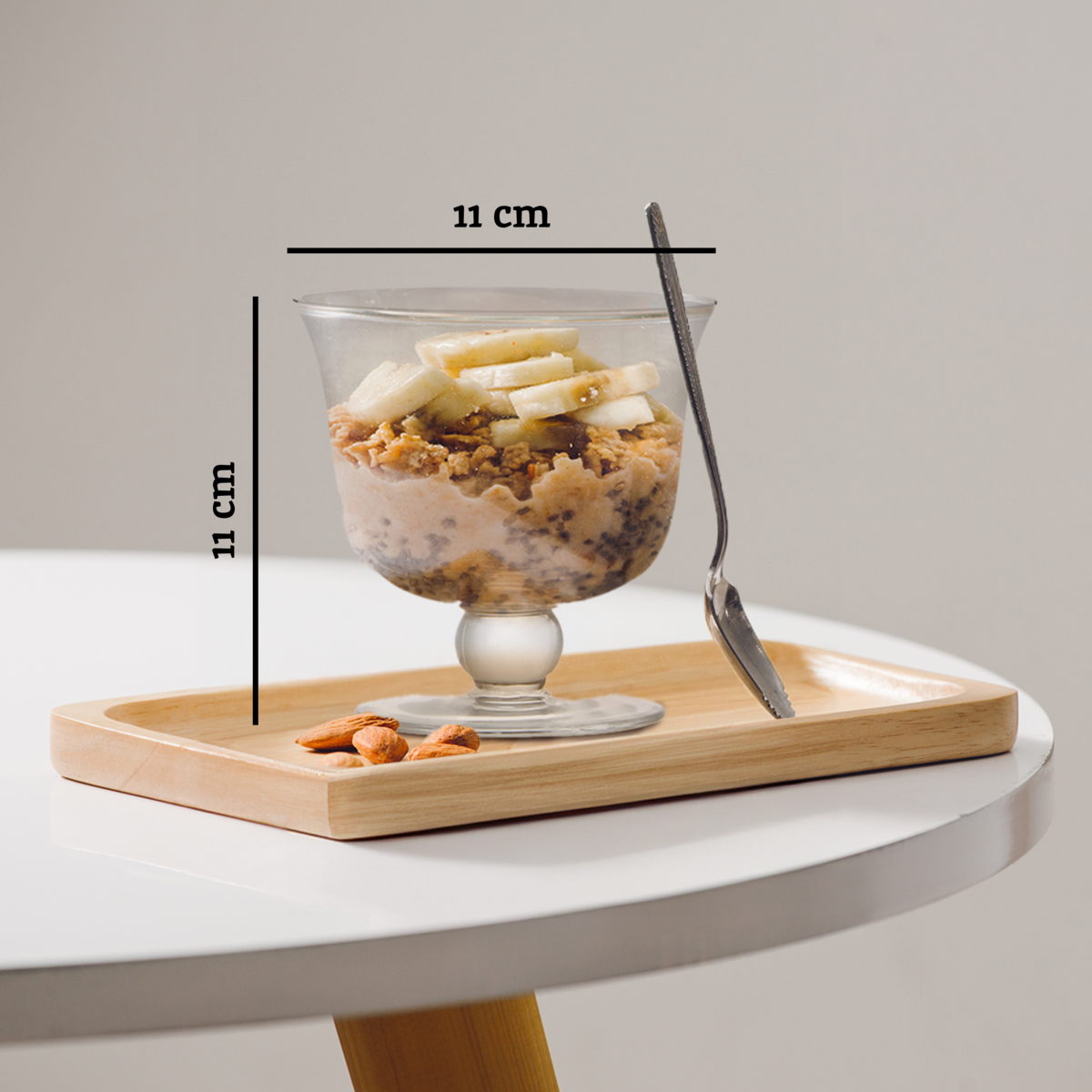 Set of 4 Glass Dessert Bowls | Molly