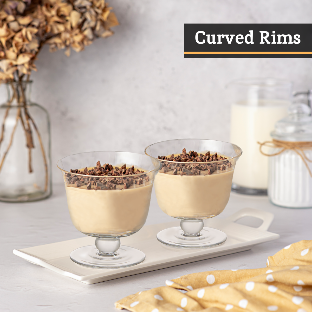 Set of 4 Glass Dessert Bowls | Molly
