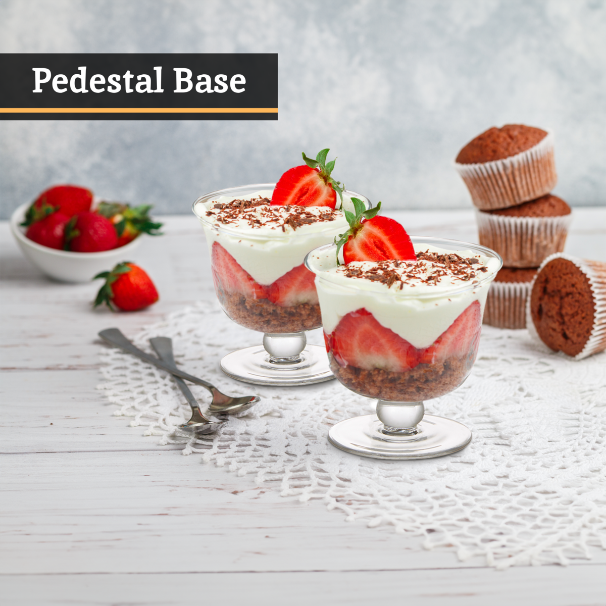 Set of 4 Glass Dessert Bowls | Molly
