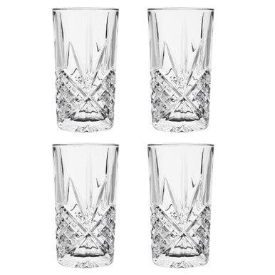 Set of 4 Crystal High Ball Glasses | Beaufort