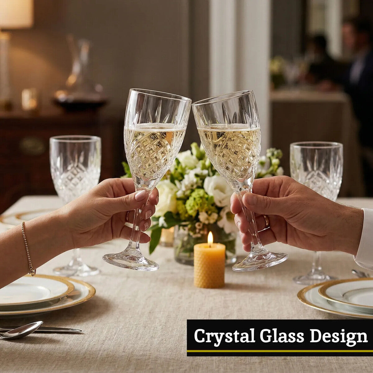 Crystal Wine Glasses Set of Four | Beaufort