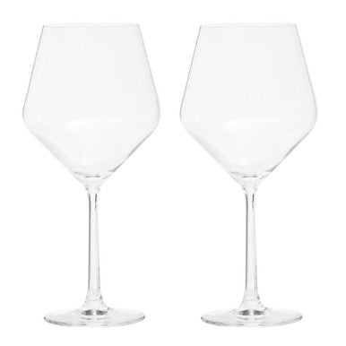 Ada Set of 2 Burgundy Crystal Glasses 680ml