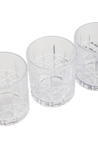 Diamond Pattern Decanter with Four Glasses | Dayla