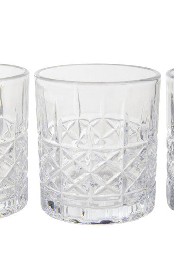 Diamond Pattern Decanter with Four Glasses | Dayla