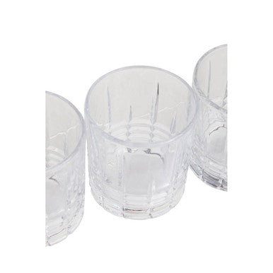 Ribbed Pattern Decanter with Four Glasses | Dayla