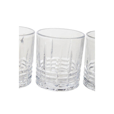 Ribbed Pattern Decanter with Four Glasses | Dayla