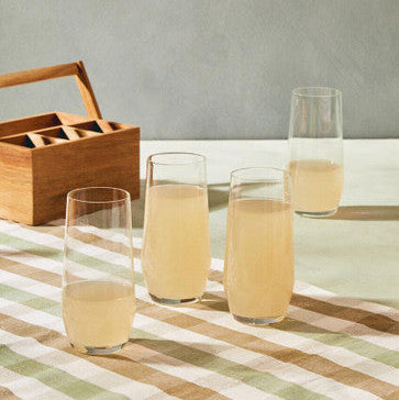 Ada Set of 4 Hi-Ball Crystal Glasses 550ml