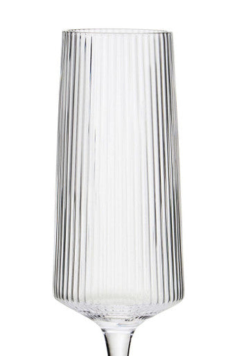 Set of Four Ribbed Champagne Glasses MOB | Eldon