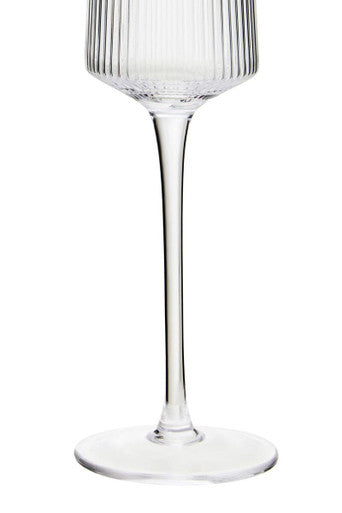 Set of Four Ribbed Champagne Glasses MOB | Eldon