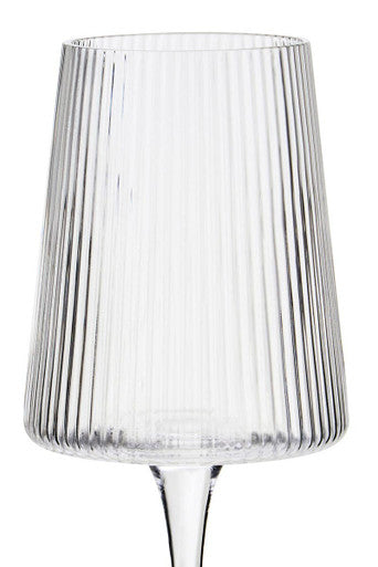 Set of Four Ribbed Wine Glasses MOB | Eldon
