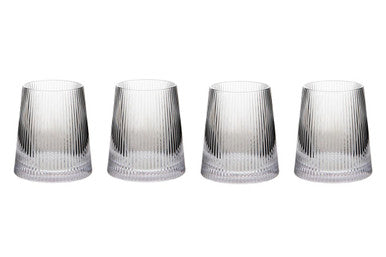 Set of Four Ribbed Glass Tumblers | Eldon