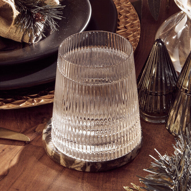 Set of Four Ribbed Glass Tumblers | Eldon