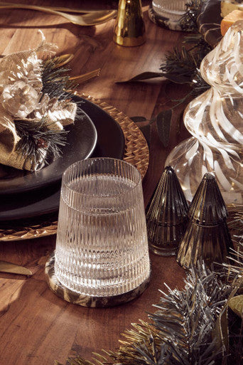 Set of Four Ribbed Glass Tumblers | Eldon