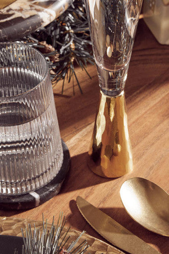 Set of Four Ribbed Glass Tumblers | Eldon