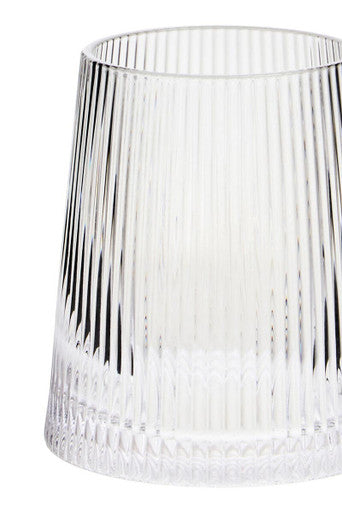 Set of 4 Ribbed Glass Tumblers | Eldon