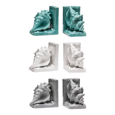 Set of 2 Conch Grey Dolomite | Bookends
