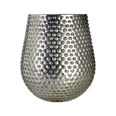 Silver Large Glass Candle Holder | Complements