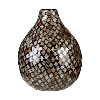 Mosaic Shell Inlay Bottle Vase | Occo