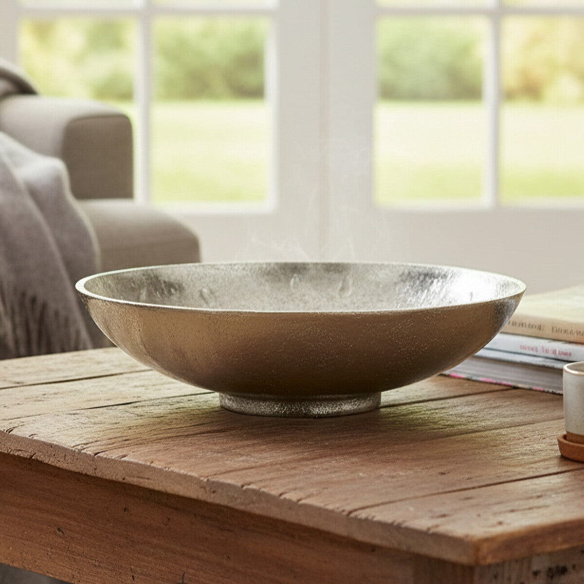 Medium Nickel Finish Bowl | Hampstead