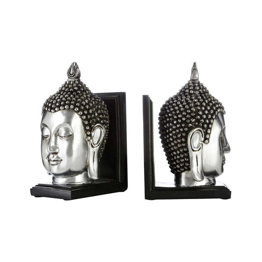 Silver Buddha Head Bookends | Piper