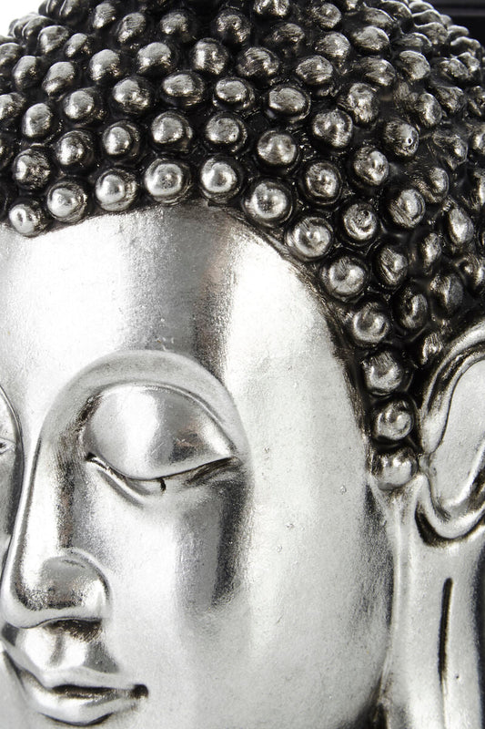 Silver Buddha Head Bookends | Piper