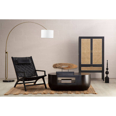 Black Rustic Mango Wood Finial Sculpture | Fidel