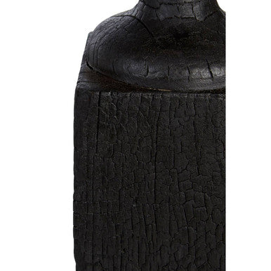 Black Rustic Mango Wood Finial Sculpture | Fidel