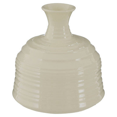 Cream Small Ribbed Ceramic Vase | Dusk