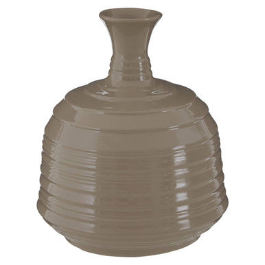 Taupe Medium Ribbed Ceramic Vase | Dusk